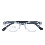 High Power Rimless Lightweight Half Frame Reader - Plume