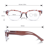 High Power Rimless Lightweight Half Frame Reader - Plume