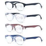 High Power Rimless Lightweight Half Frame Reader - Plume