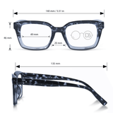 Oversized Fashionable Square Reading Glasses - Piazza