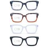 Oversized Fashionable Square Reading Glasses - Piazza