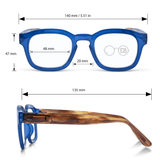 Trendy Thick Framed Square Reading Glasses - Hipster