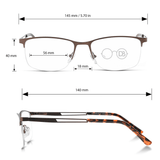 Men's metal frame reading glasses - Keith