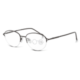 Women's Round Wire Frame Rimless Glasses - Allie