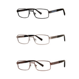 Metal Rectangle Oversized Reading Glasses - Country