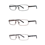 Metal Rectangle Wide Frame Glasses - Favor