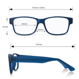 XXL Rectangle Optical Quality Reading Sun Glasses - Ike