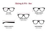 XXL Rectangle Optical Quality Reading Sunglasses - Ike