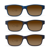 XXL Rectangle Optical Quality Reading Sun Glasses - Ike