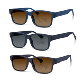 XXL Rectangle Optical Quality Reading Sun Glasses - Ike