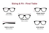 Final Table - XL Rectangle Dual-Strength Bifocal Reading Glasses