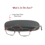 Main Event - Extra-Wide Rectangle Dual-Strength Bifocal Reading Glasses