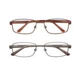 Main Event - Extra-Wide Rectangle Dual-Strength Bifocal Reading Glasses