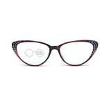 High Power Eye Reading Glasses with Rhinestones - Celebrate