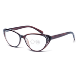 High Power Eye Reading Glasses with Rhinestones - Celebrate