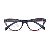High Power Eye Reading Glasses with Rhinestones - Celebrate