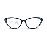 High Power Eye Reading Glasses with Rhinestones - Celebrate