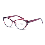 High Power Eye Reading Glasses with Rhinestones - Celebrate