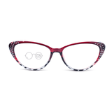 High Power Eye Reading Glasses with Rhinestones - Celebrate