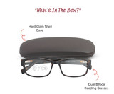 Slick – Rectangle Two Strength Bifocal Reading Glasses
