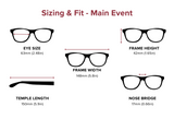 XL Metal Men's Rectangular Sunglass Readers - Main Event