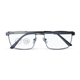 Joel XL Blue Light Reading Glasses | Metal Rectangle Frames