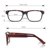 William XL Blue Light Reading Glasses | Wide Retro Frames
