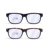 William XL Blue Light Reading Glasses - Wide Retro Frames