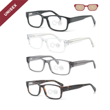 Lightweight High Power Rectangle Reading Glasses for Low Vision | +4.0 to +10.0