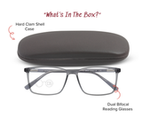 Elwood – Modern Square Dual-Strength Bifocal Reading Glasses