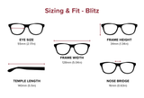 Blitz – Modern Metal Rectangle Dual-Strength Bifocal Reading Glasses