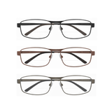 Blitz - Metal Rectangle Dual-Strength Bifocal Reading Glasses