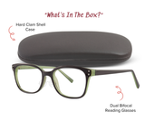 Advice - Rectangle Dual-Strength Bifocal Reading Glasses