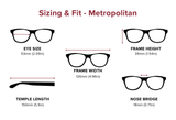 Metropolitan - Rectangle Dual-Strength Bifocal Reading Glasses