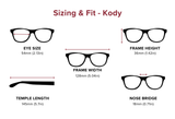 Kody - Metal Rectangle Dual-Strength Bifocal Reading Glasses