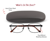 Gravity - Rectangle Dual-Strength Bifocal Reading Glasses