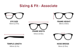 Associate – Wide-Fit Rectangle Dual-Strength Bifocal Reading Glasses