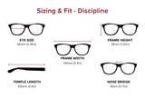 Discipline - Extra-Wide Rectangle Dual-Strength Bifocal Reading Glasses with Stainless-Steel Frame