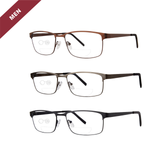 Discipline - Extra-Wide Rectangle Dual-Strength Bifocal Reading Glasses with Stainless-Steel Frame