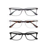 Knowledge - Extra-Wide Rectangle Dual-Strength Bifocal Reading Glasses with Acetate Frame