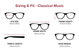 Classical Music – High Power Round Reading Sunglasses in Custom +3.50, +4.00, +4.50, +5.00, +.50, +6.00 Magnification