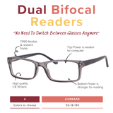 Jim D Special Order  In The Money - Rectangle Dual-Strength Bifocal Reading Glasses
