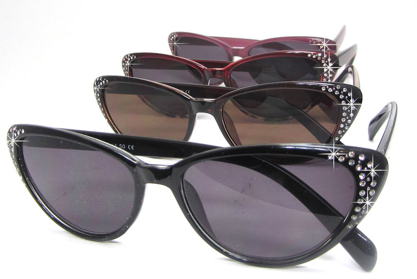 Sparkly oversize shape full-lens sun reader