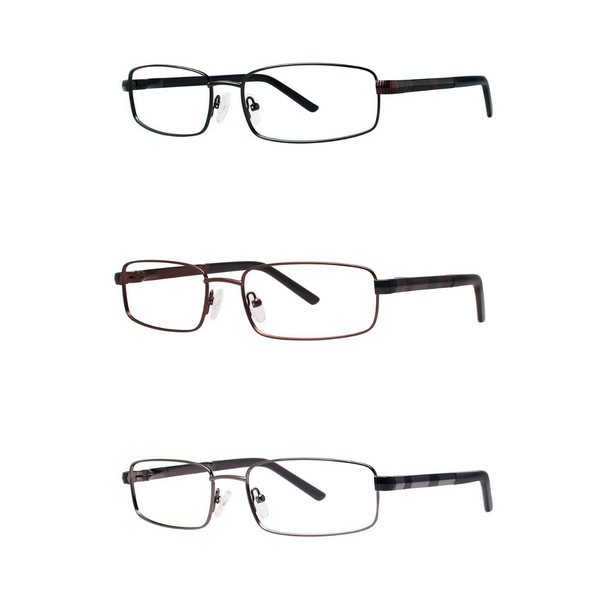 Metal Rectangle Wide Frame Glasses - Favor