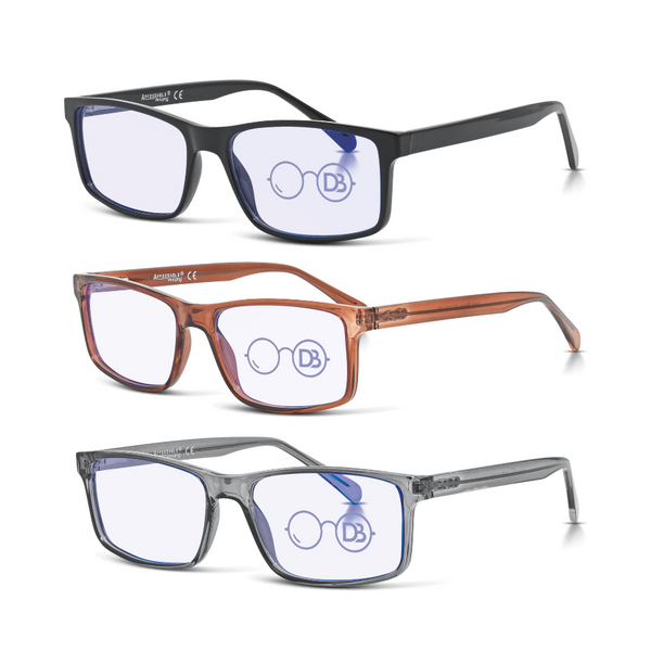 Kash XL Blue Light Reading Glasses | Wide Designer Frames