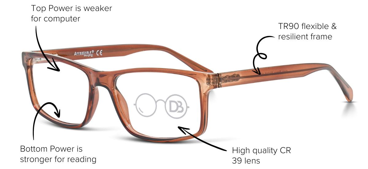 Two Power Bifocal Reading Glass