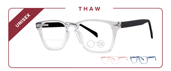 Narrow-Fit Rectangle Dual-Strength Bifocal Reading Glasses