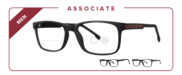 Wide-Fit Rectangle Dual-Strength Bifocal Reading Glasses