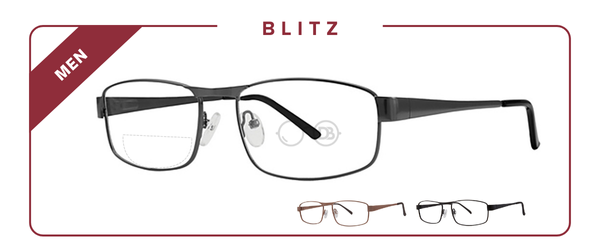 Modern Metal Rectangle Dual-Strength Bifocal Reading Glasses