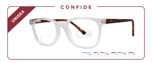 Confide – Narrow-Fit Rectangle Dual-Strength Bifocal Reading Glasses